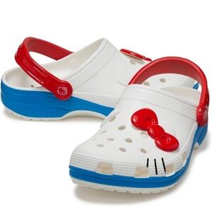 Hello Kitty x CROCS Kids Slippers - Red and White
